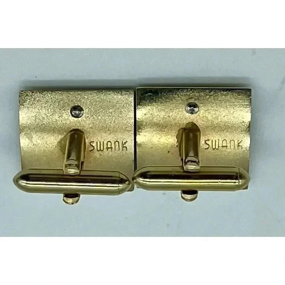 Swank Ambassador‎ Vintage 1950s Style Cufflinks Letter S Initial Cuff Links